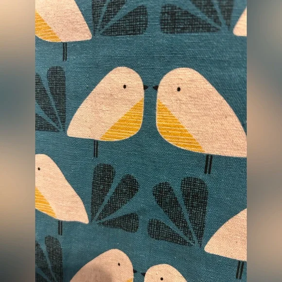 Star G Designs Sz M Teal Polka Dot Bird Pleated Flowy Skirt Boho Chic Retro Mod - Picture 3 of 4